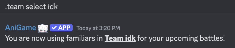 Anigame Team Select